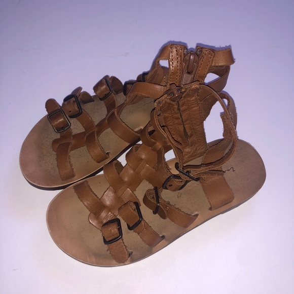 ZARA Gladiator Girls Leather Sandal - Picture 1 of 4